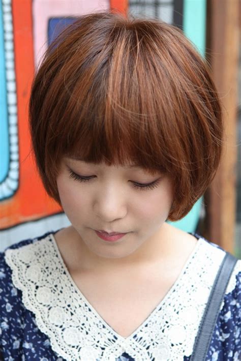cute korean bob hairstyle  blunt bangs latest korean hairstyles