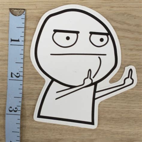 middle finger flip off meme decal funny glossy angry stick man sticker
