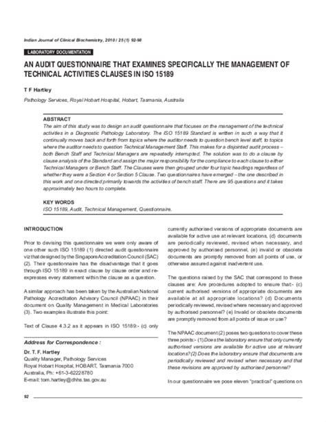 audit questionnaire  examines specifically  management