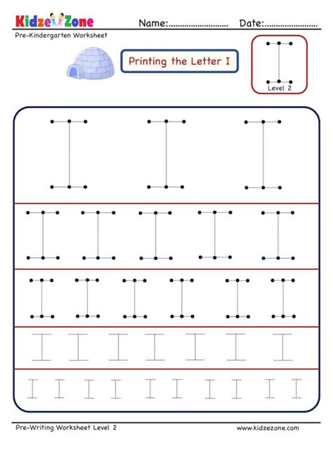 letter  tracing worksheet  sizes kidzezone