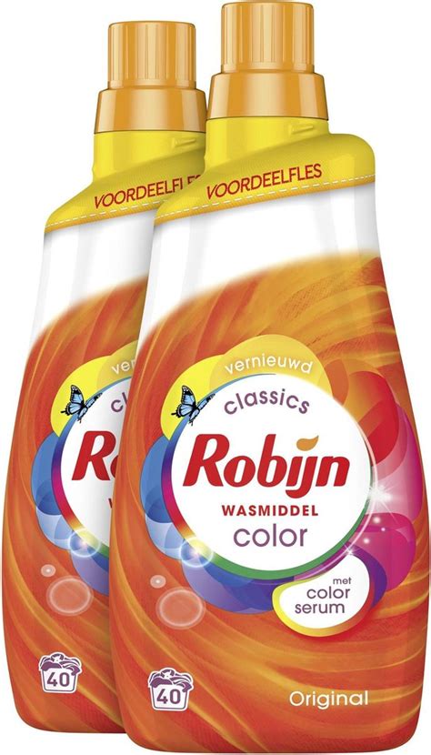 robijn klein krachtig color vloeibaar wasmiddel    wasbeurten voordeelverpakking bolcom