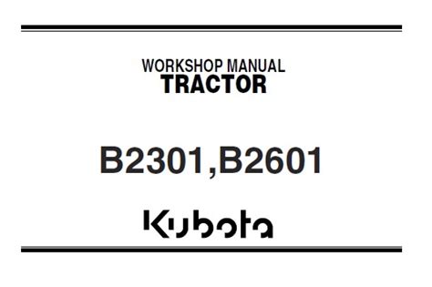 kubota   tractor service repair workshop manual service manual