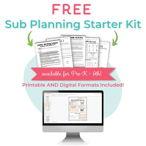 free sub planning starter kit organic wife teacher mommy