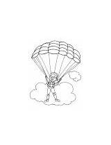Coloring Parachute Parachuting Toodler Color Pages sketch template
