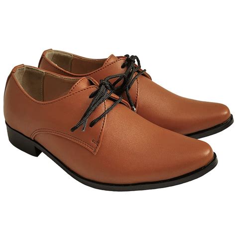 boys brown matt derby pointed shoes formal suit shoes childrensspecialoccasionwearcouk