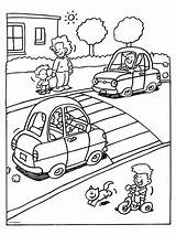 Verkeer Peuters Vervoer Oversteken Kindergarten Verkehrszeichen Verkehrserziehung Verkehr Activiteiten Attività Preescolar Kinder Peuter Colorare Educacion Dierentuin Educazione Diversen Stradale Drawing sketch template