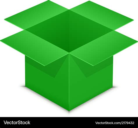 open green box  white royalty  vector image