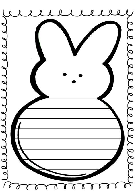 easter peep writing template writing paper painting templates