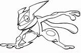 Greninja Kleurplaat Amphinobi Baixar Friamente Pikachu Pokémon Colorare Coloringhome Cartoni sketch template