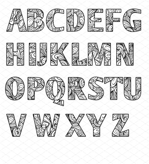 coloring letters  alphabet auc doodle art letters lettering