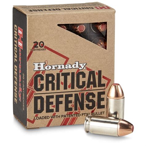 hornady critical defense 45 acp ftx 185 grain 20 rounds 180237