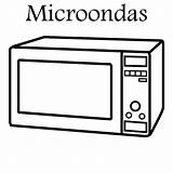 Microondas Microwave Colorear Horno Electrodomesticos Electrodomésticos Desenho Clipartmag Microonda Menudospeques sketch template