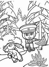 Coloring Pages Aid Bear Masha First Kool Man Chasing Rabbit Color Getdrawings Paramedic Getcolorings Print Printable Colorings sketch template