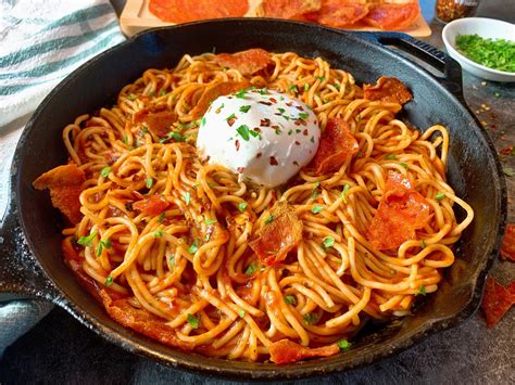 pepperoni  cheese spaghetti