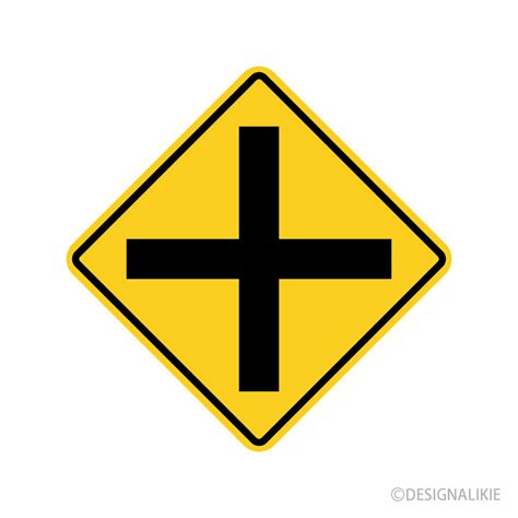 intersection warning sign clip art  png imageillustoon