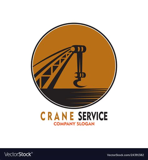 crane service logo royalty  vector image vectorstock