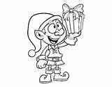Regalo Elfo Duendecillo Goblin Elfe Elfi Presente Cadeau Stampare Colorier Acolore Coloritou Navidad sketch template