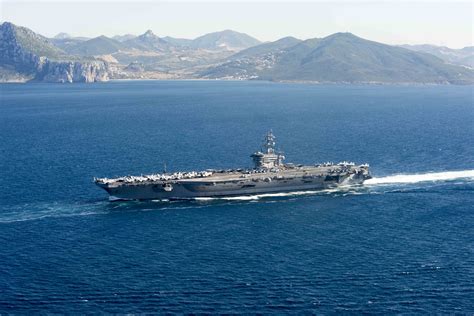 eisenhower carrier strike group enters mediterranean