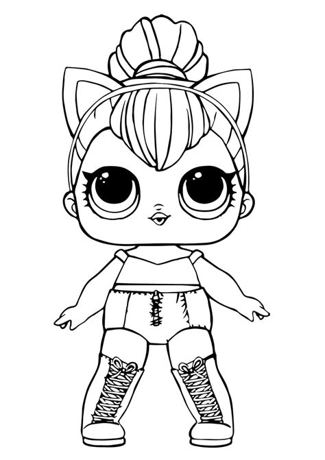 lol suprise doll kitty queen coloring page  printable coloring pages