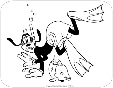 goofy coloring pages disneyclipscom