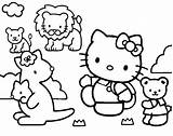 Kitty Hello Coloring Pages Friends Color Christmas sketch template