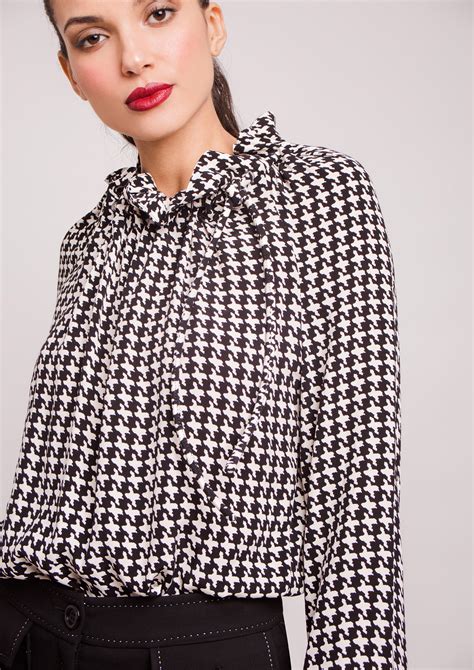 houndstooth blouse