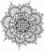 Coloring Pages Flower Abstract Mandala Blossom Rocks Printable sketch template