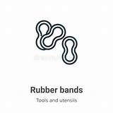 Bands Rubber Element Flat sketch template