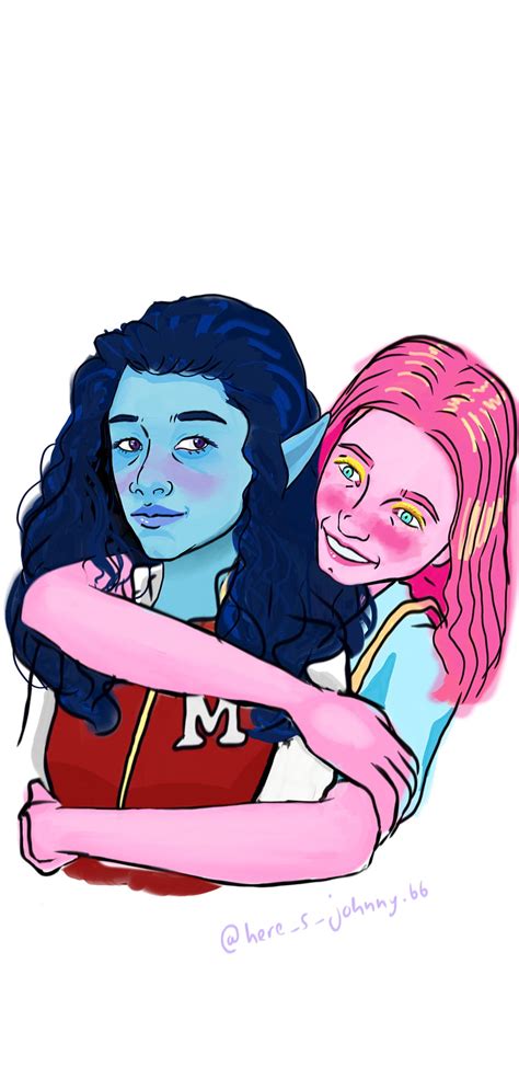 i did a of rue and jules dressed up as marceline and princess bubblegum