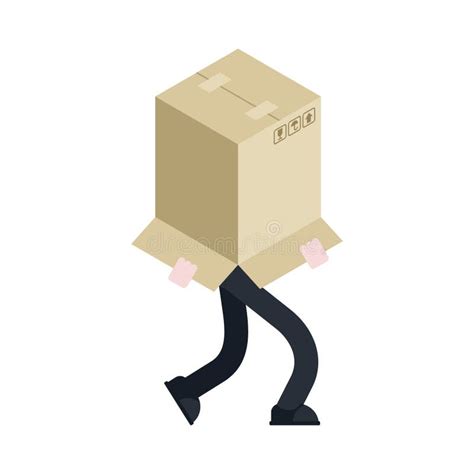 cartoon people  empty cardboard boxes moving stock vector illustration  happy delivery