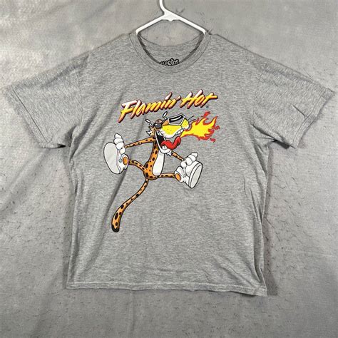 Vintage A1 Flamin Hot Cheetos Shirt Adult Large Gray Snack Food Chip