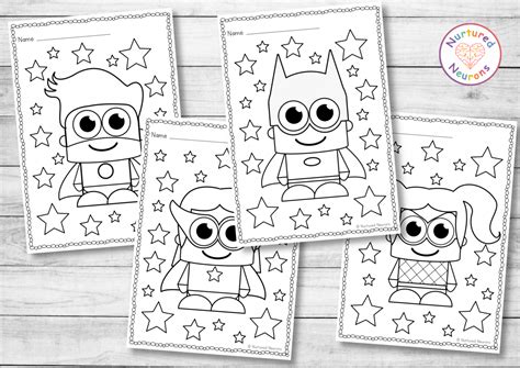 awesome superhero coloring pages printable  nurtured neurons