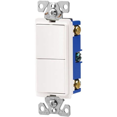 leviton  amp combination double switch white   ws  home depot