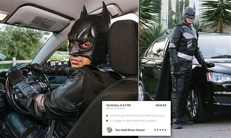 sydney uber driver dresses like batman daily mail online