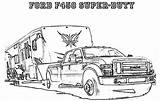 Coloring Pages Truck Trailer Ford Trucks Horse F450 Pick Colouring Cattle Trailers Pickup Template Cars Printable Kids Sketch Semi Dodge sketch template