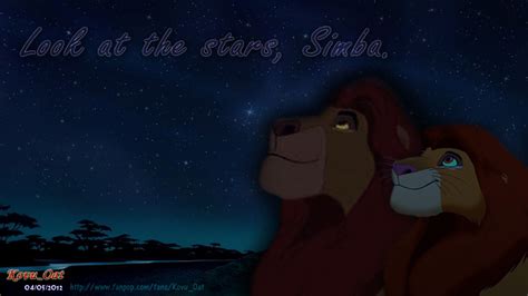 The Lion King Mufasa And Simba Love Night Sky Star Wallpaper