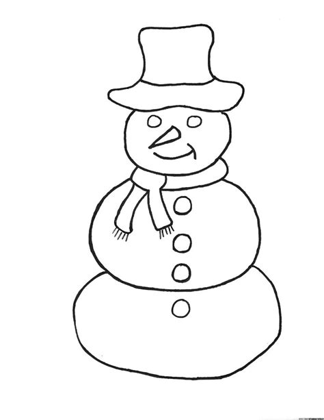 simple snowman coloring pages frosty  snowman coloring page