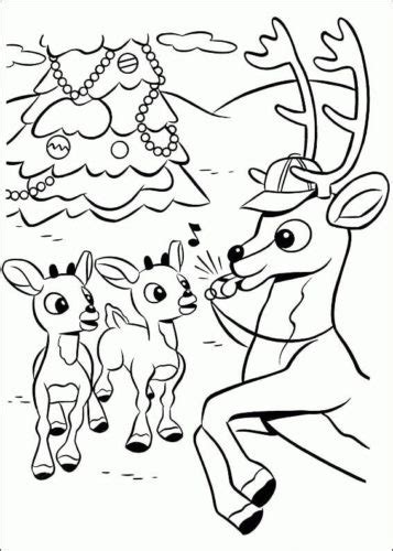 rudolph  red nosed reindeer coloring pages printable