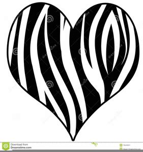 zebra print heart clipart   cliparts  images