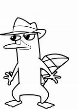 Platypus Perry Doofenshmirtz Heinz Flynn Candace Jaycasey Ferb Phineas Banerjee Platypuses Coloringme Size sketch template