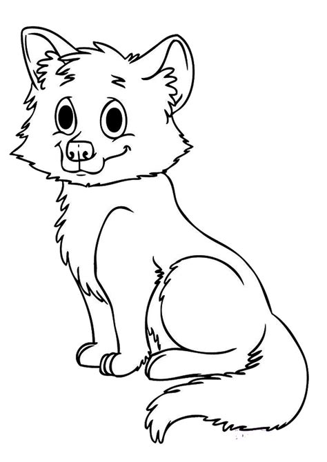baby fox coloring page  printable coloring pages  kids
