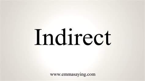 pronounce indirect youtube