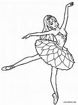 Coloring Ballerina Pages Print sketch template