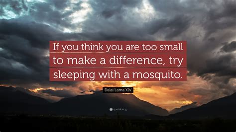 Dalai Lama Xiv Quote “if You Think You Are Too Small To