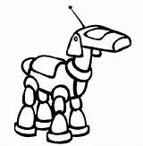 Robot Coloring Pages Dog Robots Colouring Sheets Color Cartoon Kids Simple Outline Printable Clipart Animal Cliparts Clip House Drawing Easy sketch template