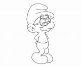 Brainy Coloring Smurf Clumsy Pages Printable Random sketch template