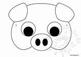 Mask Pig Children Template Coloring Mascara Molde Animales Carnival Masks Para Kids Mascaras Cerdo Animals Porquinho Colorear Coloringpage Eu Antifaz sketch template