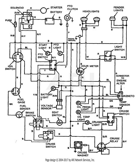 troy bilt  hp hydro garden tractor sn  parts diagram  wiring diagram