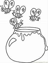 Honey Coloring Pot Pages Ukrainian Color Printable Jar Template Apple Public sketch template
