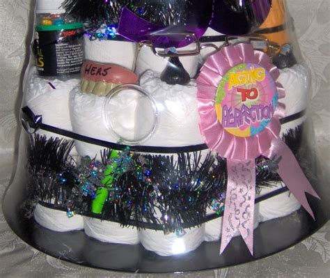Over The Hill Diaper Cake